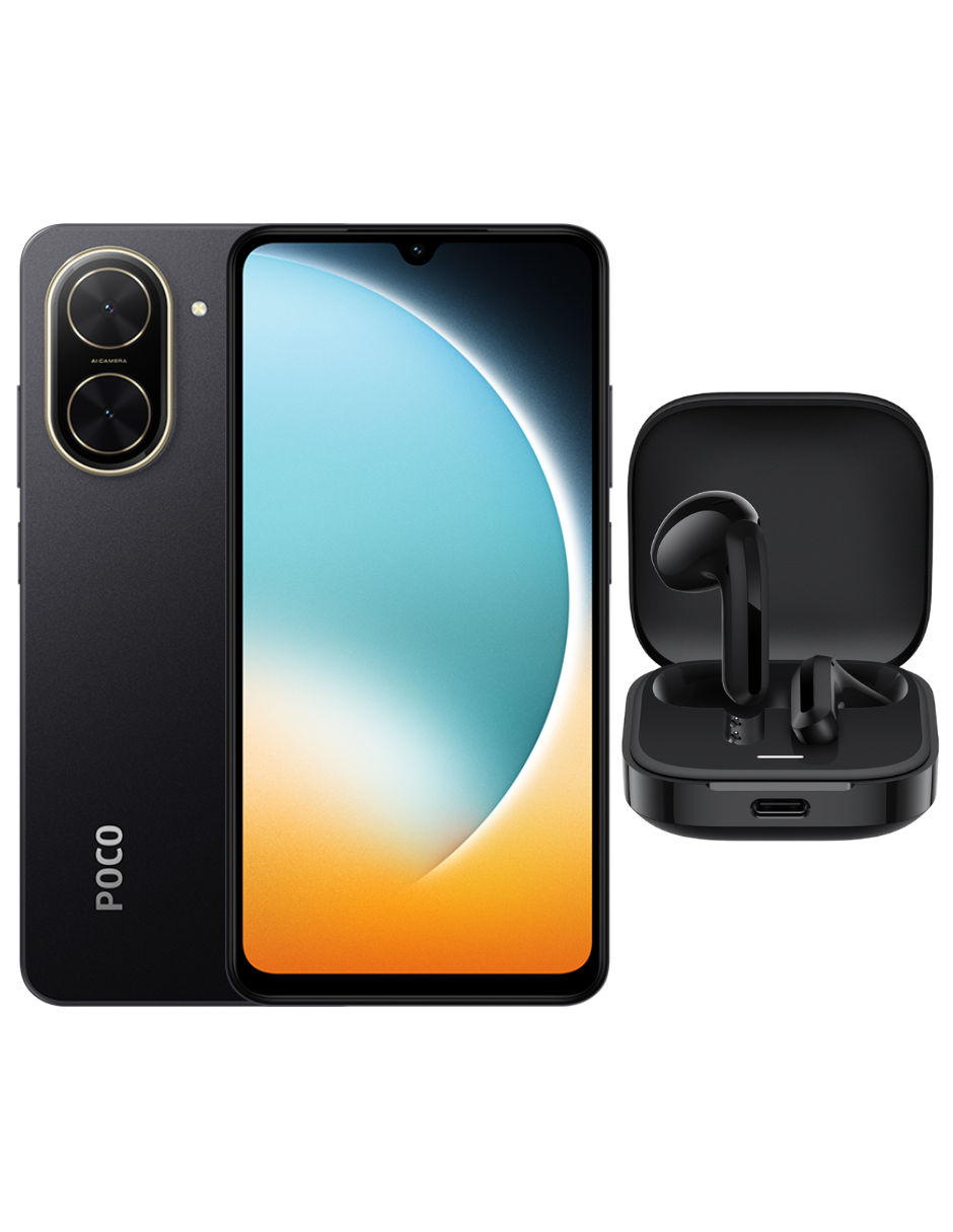Bundle Xiaomi Poco C71 128gb Rom Xiaomi Negro Incluye Xiaomi Buds 6 Active Negros