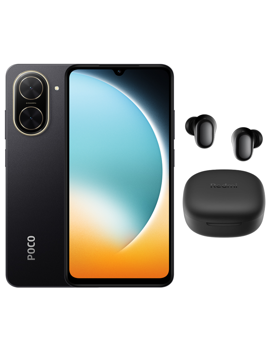 Bundle Xiaomi Poco C71 128gb Rom Xiaomi Negro Incluye Xiaomi Buds 6 Play Negros