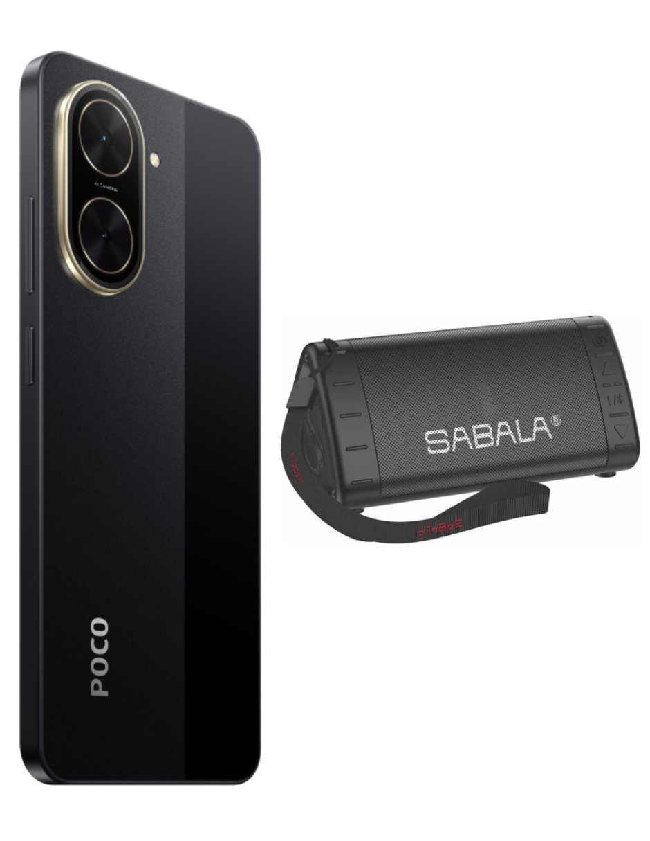 Foto 3 | Bundle Xiaomi Poco C71 128gb Rom Xiaomi Negro Incluye Bocina Sabala Dr 901