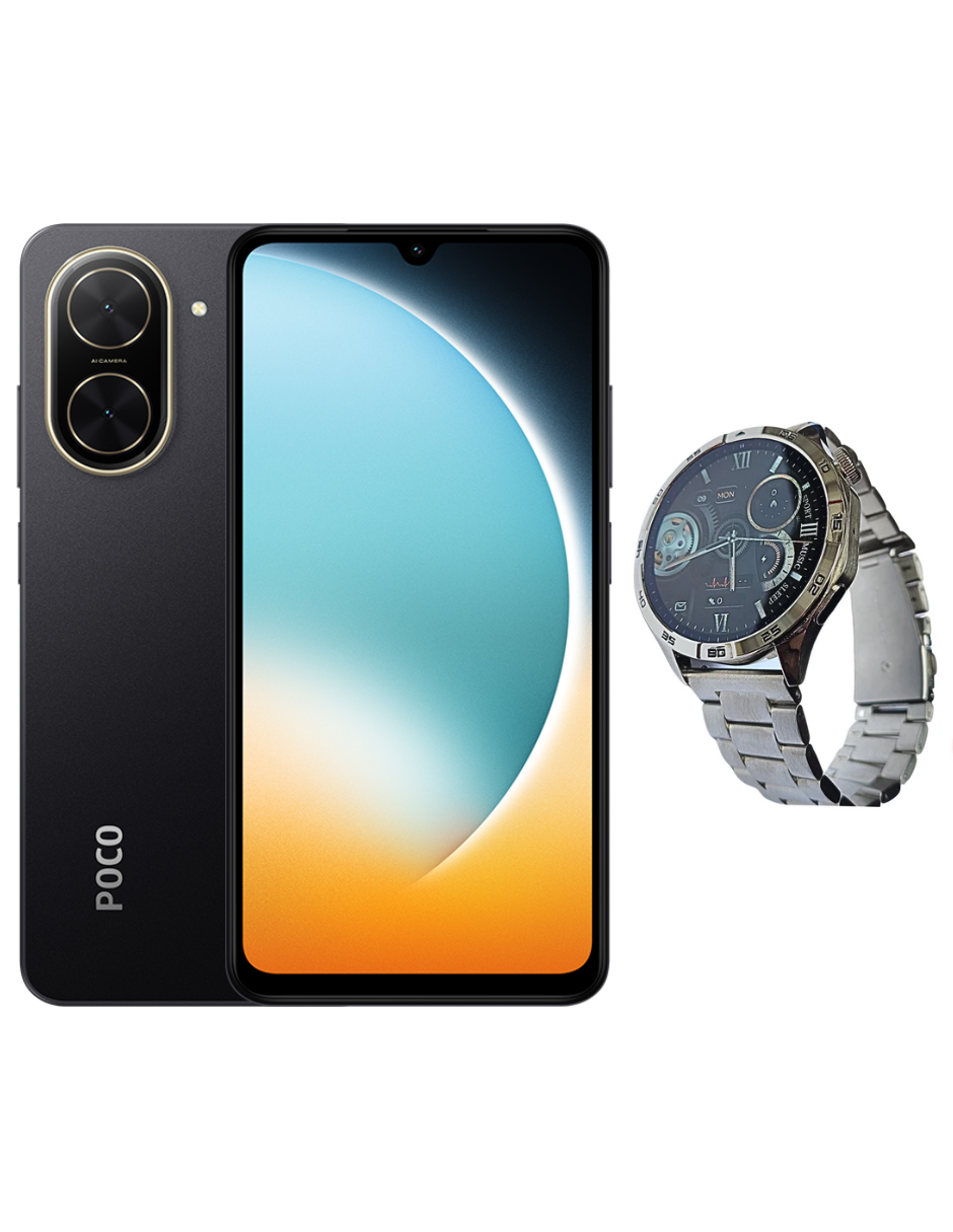 Bundle Xiaomi Poco C71 128gb Rom Xiaomi Negro Incluye G-tide Power Smartwatch