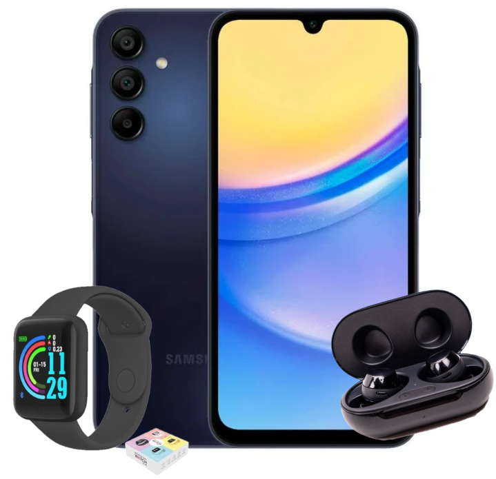 Foto 2 pulgar | Samsung Galaxy A15 Dual Sim 128gb 6ram Negro + Watch  y Buds