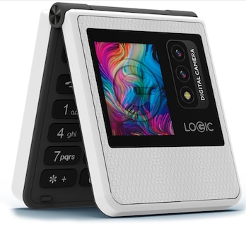 Foto 1 | Celular de Folder Logic Z1l 32 Mb 32 Mb 4G Doble Pantalla Blanco