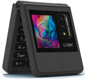 Foto 1 | Celular de Folder Logic Z1l Negro 32 mb 32 mb 4G Doble Pantalla Color