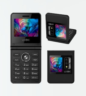 Foto 2 | Celular de Folder Logic Z1l Negro 32 mb 32 mb 4G Doble Pantalla Color