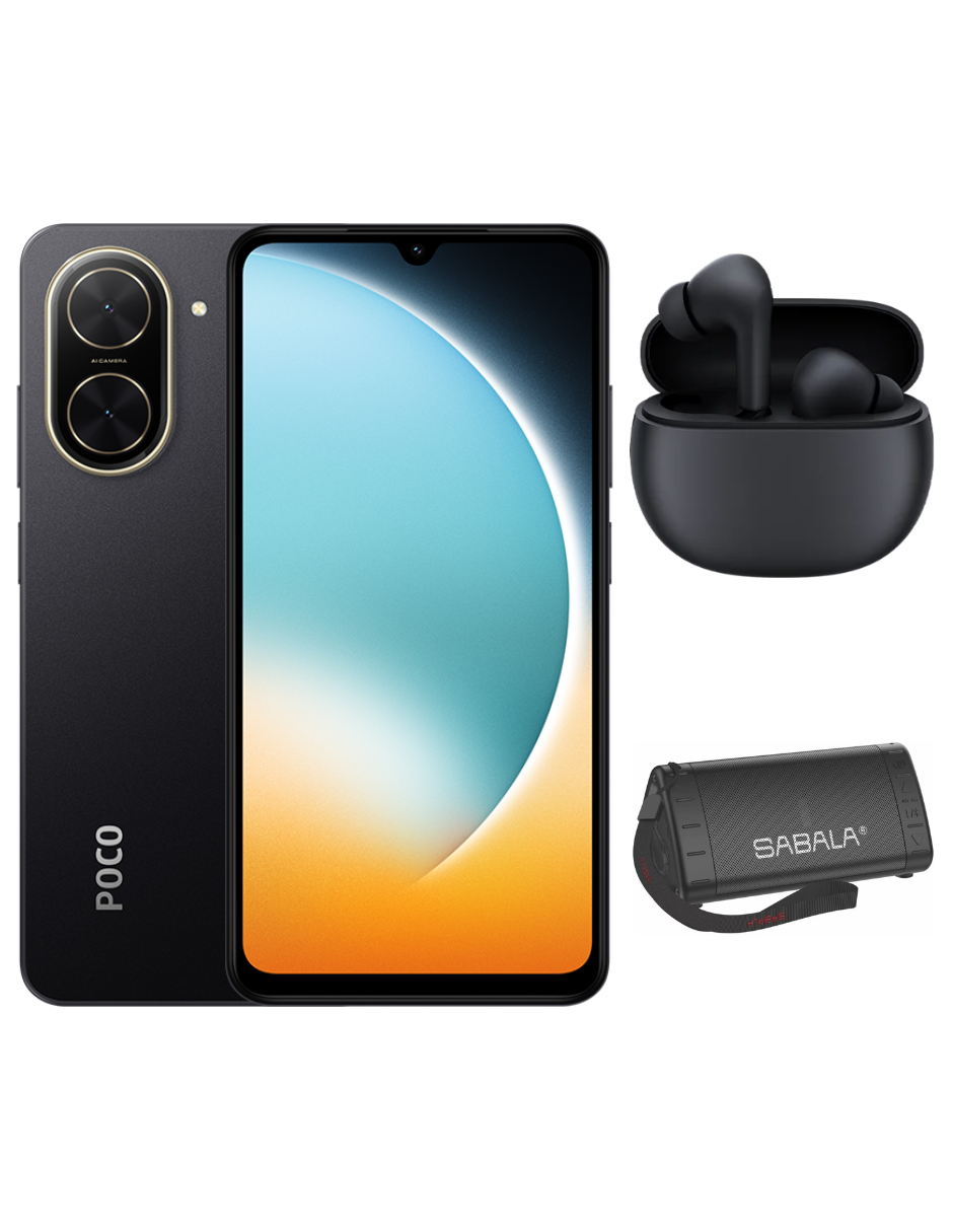 Foto 2 pulgar | Bundle Xiaomi Poco C71 128gb Rom Xiaomi Negro Incluye Xiaomi Bunds 4 Active Negros Y Bocina Sabala Dr 901