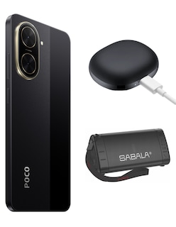 Foto 3 | Bundle Xiaomi Poco C71 128gb Rom Xiaomi Negro Incluye Xiaomi Bunds 4 Active Negros Y Bocina Sabala Dr 901