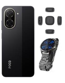 Foto 2 | Bundle Xiaomi Poco C71 128gb Rom Xiaomi Negro Incluye Xiaomi Bunds 6 Play Negros Y Smartwatch G-tide Power
