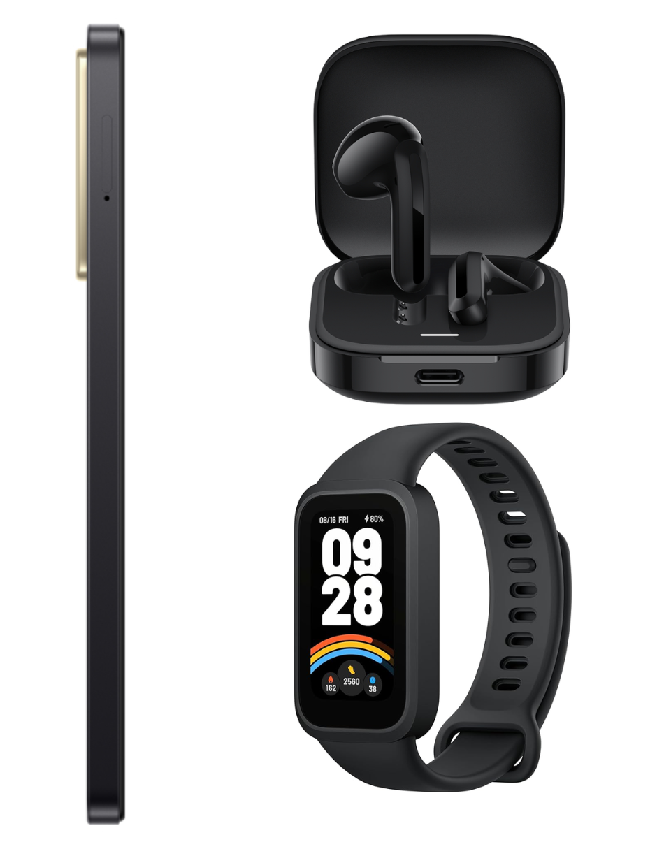 Foto 5 | Bundle Xiaomi Poco C71 128gb Rom Xiaomi Negro Incluye Xiaomi Bunds 6 Active Negros Y Band 9 Active
