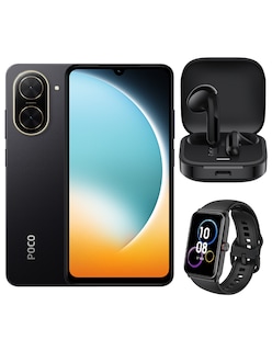 Foto 1 | Smartphone Xiaomi Poco C71 128 GB Negro + Xiaomi Bunds 6 Active Negros+ Honor Choice Band