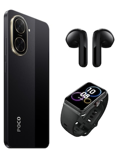 Foto 3 | Smartphone Xiaomi Poco C71 128 GB Negro + Xiaomi Bunds 6 Active Negros+ Honor Choice Band