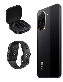 Foto 4 | Smartphone Xiaomi Poco C71 128 GB Negro + Xiaomi Bunds 6 Active Negros+ Honor Choice Band