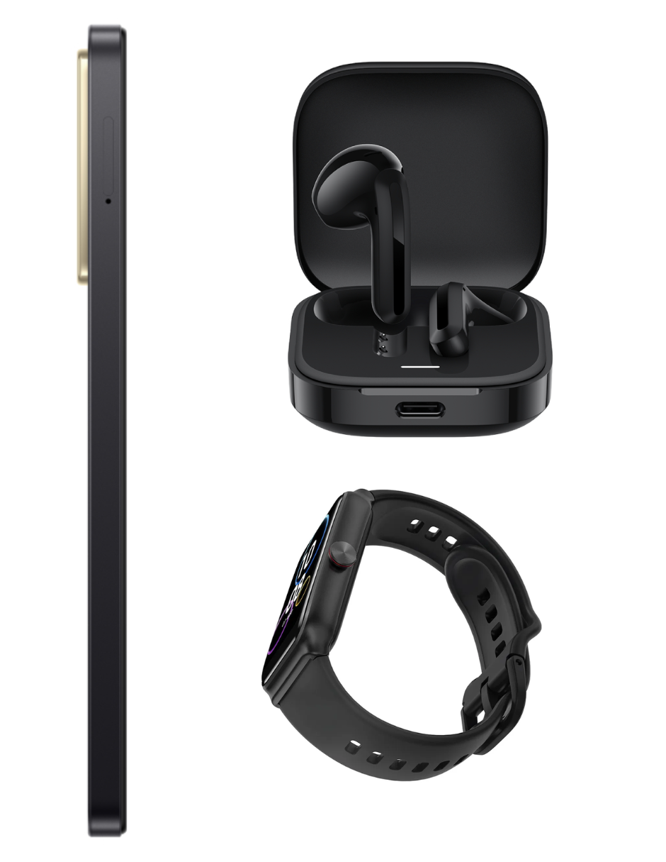 Foto 6 pulgar | Smartphone Xiaomi Poco C71 128 GB Negro +  Xiaomi Bunds 6 Active Negros+ Honor Choice Band