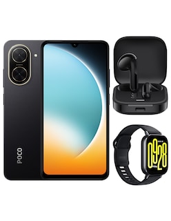 Foto 1 | Bundle Xiaomi Poco C71 128gb Rom Xiaomi Negro Incluye Xiaomi Bunds 6 Active Negros Y Watch 5 Active