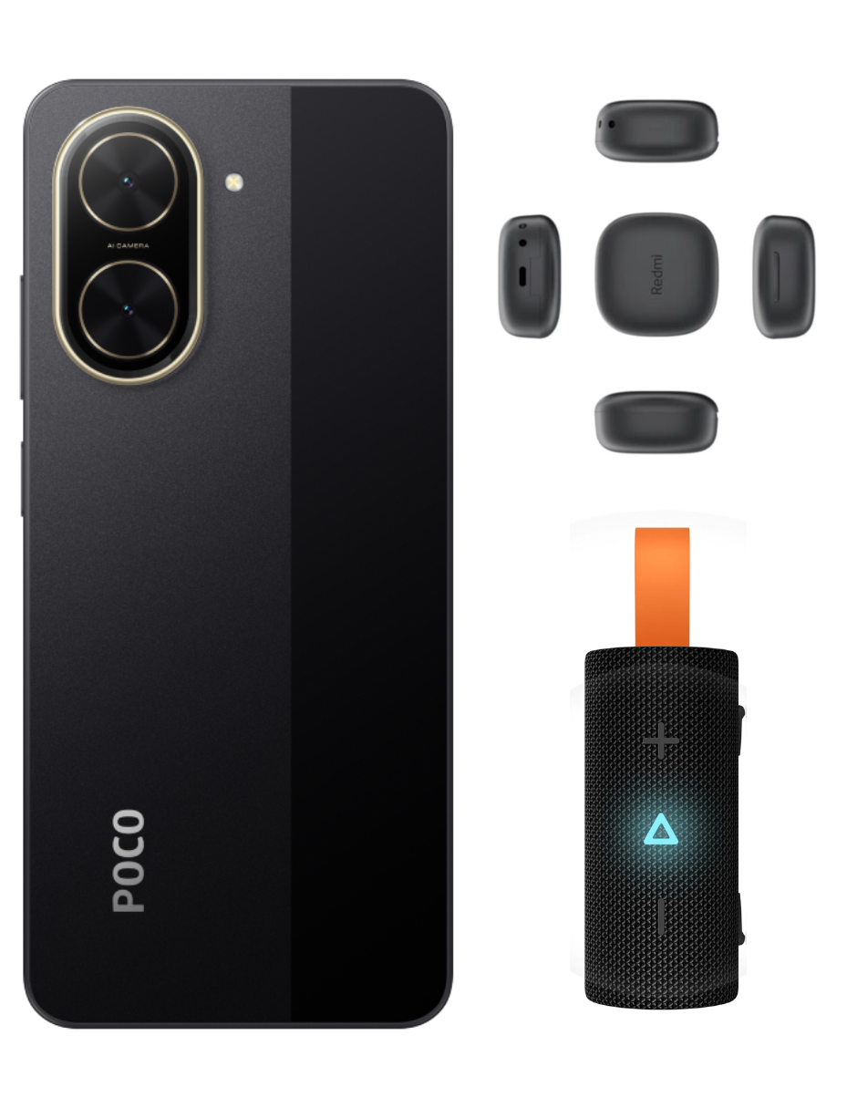 Foto 3 pulgar | Bundle Xiaomi Poco C71 128gb Rom Xiaomi Negro Incluye Xiaomi Bunds 6 Play Negros Y  Xiaomi Sound Pocket