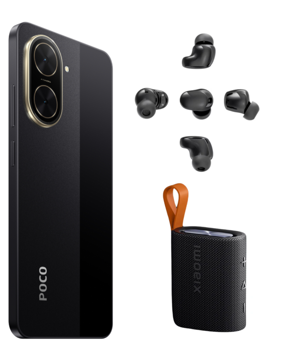 Foto 4 pulgar | Bundle Xiaomi Poco C71 128gb Rom Xiaomi Negro Incluye Xiaomi Bunds 6 Play Negros Y  Xiaomi Sound Pocket