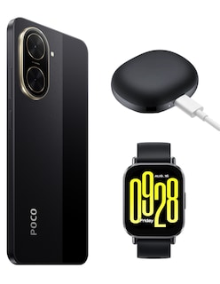 Foto 3 | Bundle Xiaomi Poco C71 128gb Rom Xiaomi Negro Incluye Xiaomi Bunds 4 Active Negros Y Watch 5 Active
