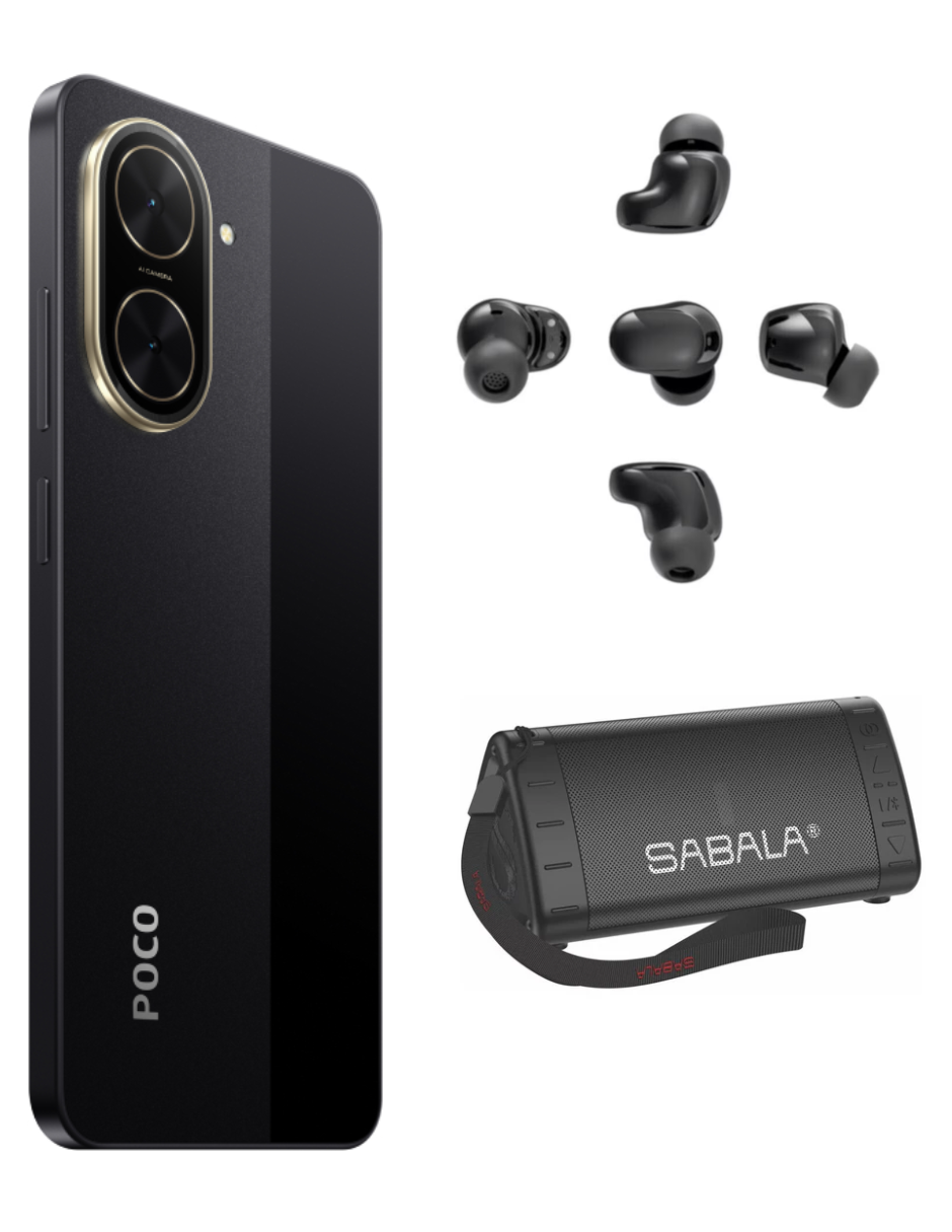 Foto 4 pulgar | Bundle Xiaomi Poco C71 128gb Rom Xiaomi Negro Incluye Xiaomi Bunds 6 Play Negros Y Bocina Sabala Dr 901