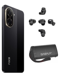 Foto 3 | Bundle Xiaomi Poco C71 128gb Rom Xiaomi Negro Incluye Xiaomi Bunds 6 Play Negros Y Bocina Sabala Dr 901