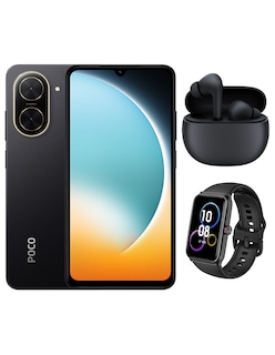Foto 1 | Smartphone Xiaomi Poco C71 128 GB Negro + Bunds 4 Active Negros + Honor Choice Band