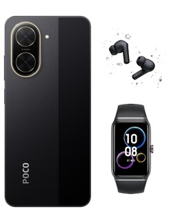 Foto 2 | Smartphone Xiaomi Poco C71 128 GB Negro + Bunds 4 Active Negros + Honor Choice Band