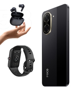 Foto 4 | Smartphone Xiaomi Poco C71 128 GB Negro + Bunds 4 Active Negros + Honor Choice Band