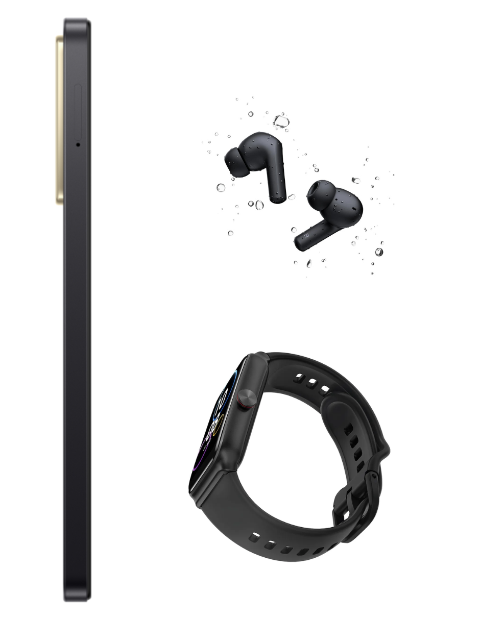 Foto 6 pulgar | Smartphone Xiaomi Poco C71 128 GB Negro + Bunds 4 Active Negros + Honor Choice Band