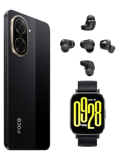 Foto 3 | Bundle Xiaomi Poco C71 128gb Rom Xiaomi Negro Incluye Xiaomi Bunds 6 Play Negros Y Watch 5 Active