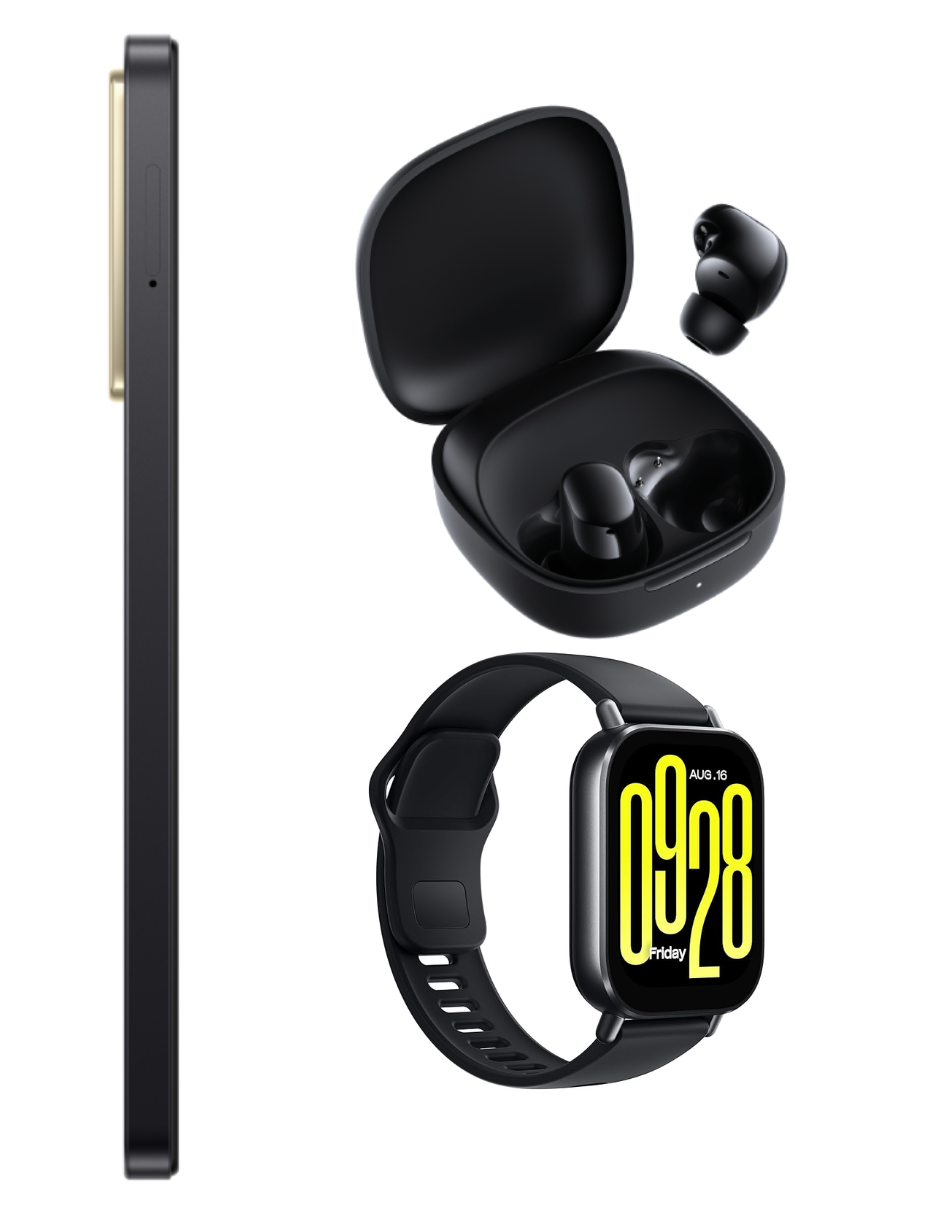 Foto 5 | Bundle Xiaomi Poco C71 128gb Rom Xiaomi Negro Incluye Xiaomi Bunds 6 Play Negros Y Watch 5 Active