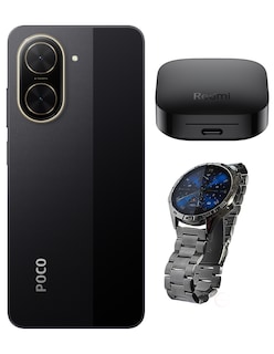 Foto 2 | Bundle Xiaomi Poco C71 128gb Rom Xiaomi Negro Incluye Xiaomi Bunds 6 Active Negros Y Smartwatch G-tide Power
