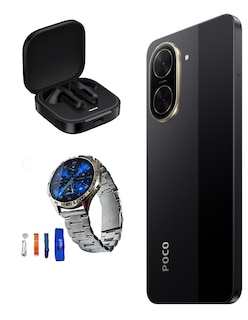 Foto 4 | Bundle Xiaomi Poco C71 128gb Rom Xiaomi Negro Incluye Xiaomi Bunds 6 Active Negros Y Smartwatch G-tide Power