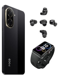 Foto 3 | Smartphone Xiaomi Poco C71 128GB ROM Negro + Bunds 6 Play Negros + Honor Choice Band