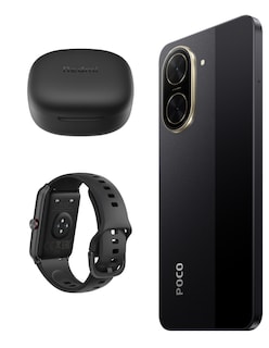 Foto 4 | Smartphone Xiaomi Poco C71 128GB ROM Negro + Bunds 6 Play Negros + Honor Choice Band