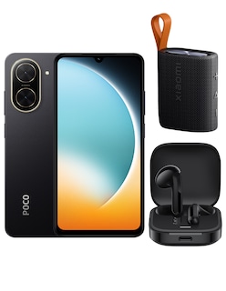 Foto 1 | Bundle Xiaomi Poco C71 128gb Rom Xiaomi Negro Incluye Xiaomi Bunds 6 Active Negros Y Xiaomi Sound Pocket