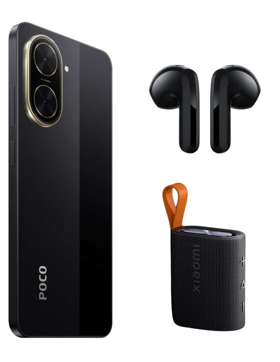 Foto 4 pulgar | Bundle Xiaomi Poco C71 128gb Rom Xiaomi Negro Incluye Xiaomi Bunds 6 Active Negros Y  Xiaomi Sound Pocket
