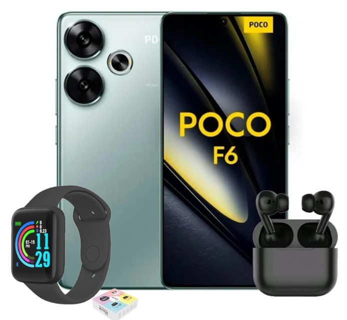 Xiaomi Poco F6 Desbloqueado Dual Sim 256gb 8ram Verde+ Watch Y Air Pods