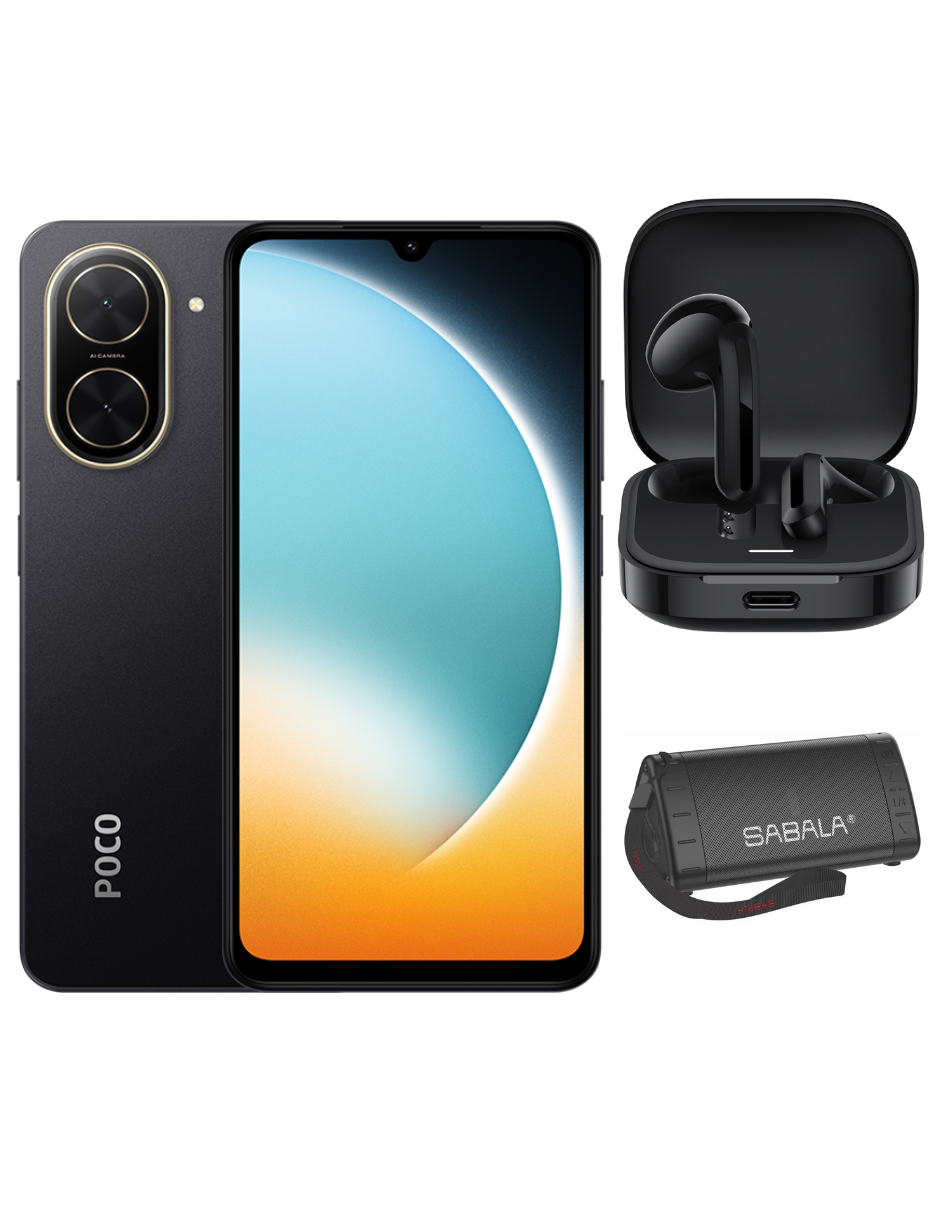 Bundle Xiaomi Poco C71 128gb Rom Xiaomi Negro Incluye Xiaomi Bunds 6 Active Negros Y Bocina Sabala Dr 901