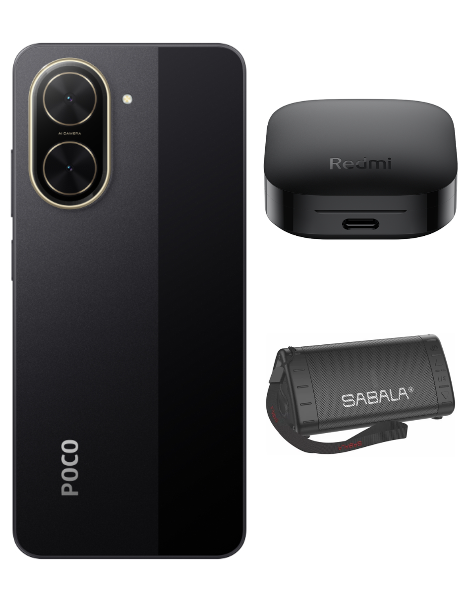 Foto 3 pulgar | Bundle Xiaomi Poco C71 128gb Rom Xiaomi Negro Incluye Xiaomi Bunds 6 Active Negros Y Bocina Sabala Dr 901