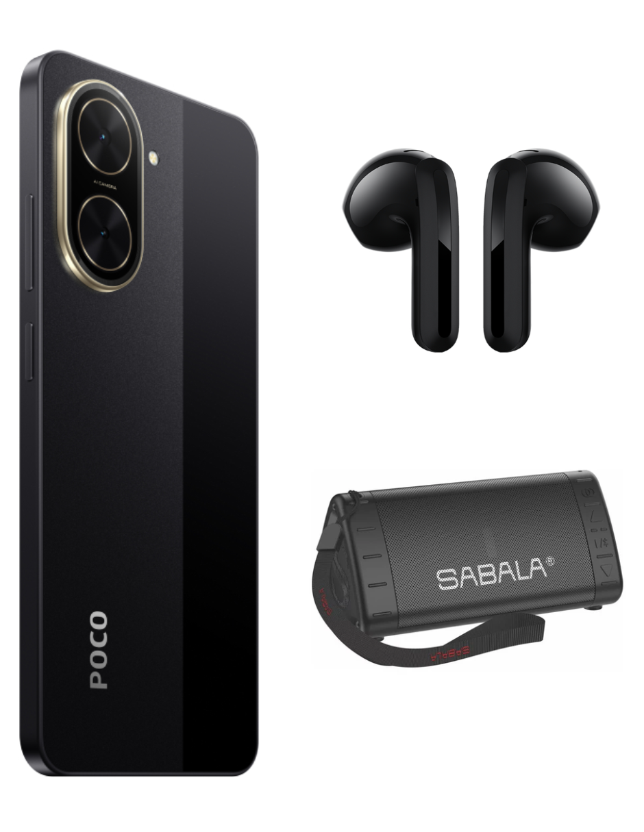Foto 4 pulgar | Bundle Xiaomi Poco C71 128gb Rom Xiaomi Negro Incluye Xiaomi Bunds 6 Active Negros Y Bocina Sabala Dr 901