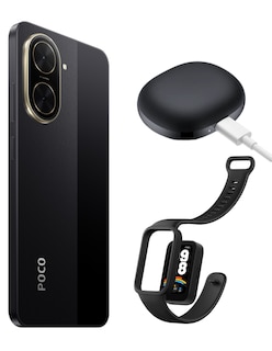 Foto 3 | Bundle Xiaomi Poco C71 128gb Rom Xiaomi Negro Incluye Xiaomi Bunds 4 Active Negros Y Band 9 Active