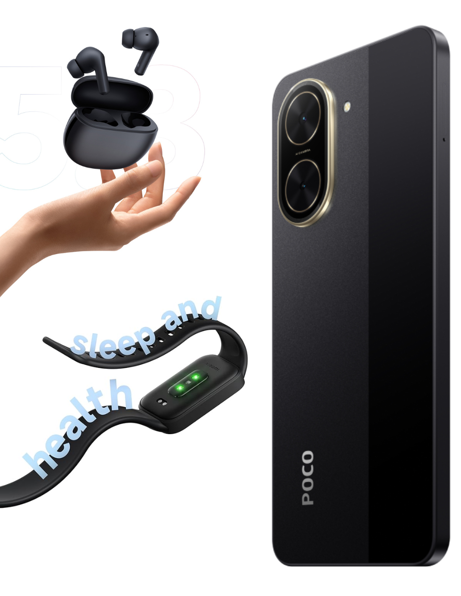 Foto 5 pulgar | Bundle Xiaomi Poco C71 128gb Rom Xiaomi Negro Incluye Xiaomi Bunds 4 Active Negros Y Band 9 Active