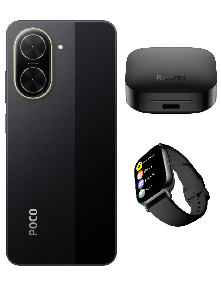 Foto 3 pulgar | Bundle Xiaomi Poco C71 128gb Rom Xiaomi Negro Incluye Xiaomi Bunds 6 Active Negros Y Watch 5 Lite Negra