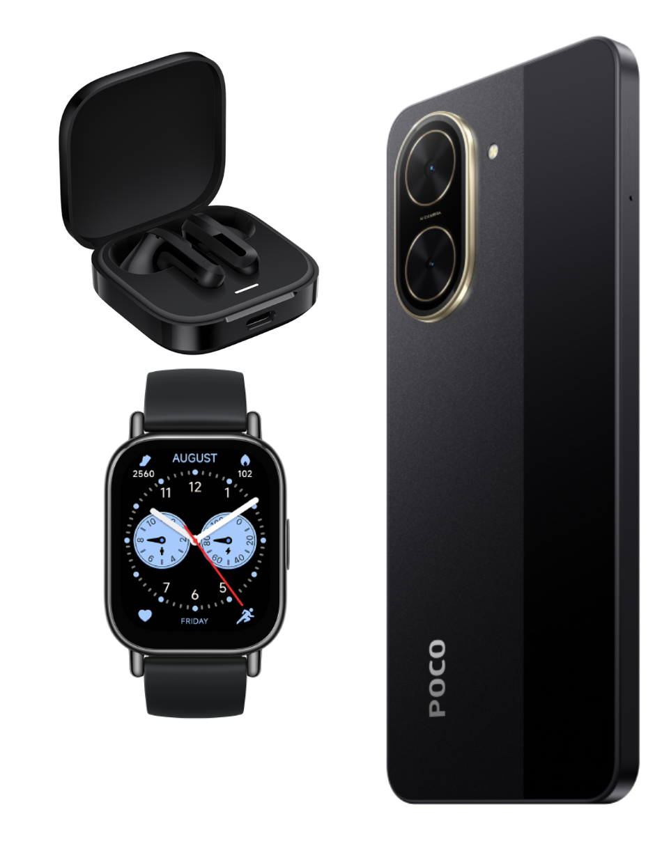 Foto 5 pulgar | Bundle Xiaomi Poco C71 128gb Rom Xiaomi Negro Incluye Xiaomi Bunds 6 Active Negros Y Watch 5 Lite Negra