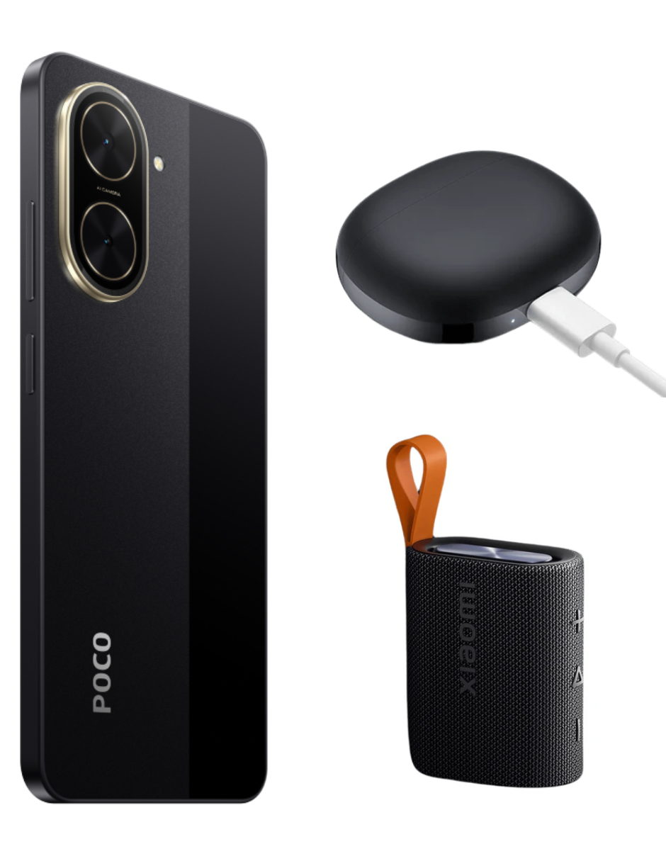 Foto 4 pulgar | Bundle Xiaomi Poco C71 128gb Rom Xiaomi Negro Incluye Xiaomi Bunds 4 Active Negros Y  Xiaomi Sound Pocket