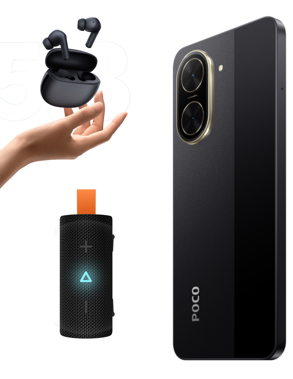 Foto 5 pulgar | Bundle Xiaomi Poco C71 128gb Rom Xiaomi Negro Incluye Xiaomi Bunds 4 Active Negros Y  Xiaomi Sound Pocket