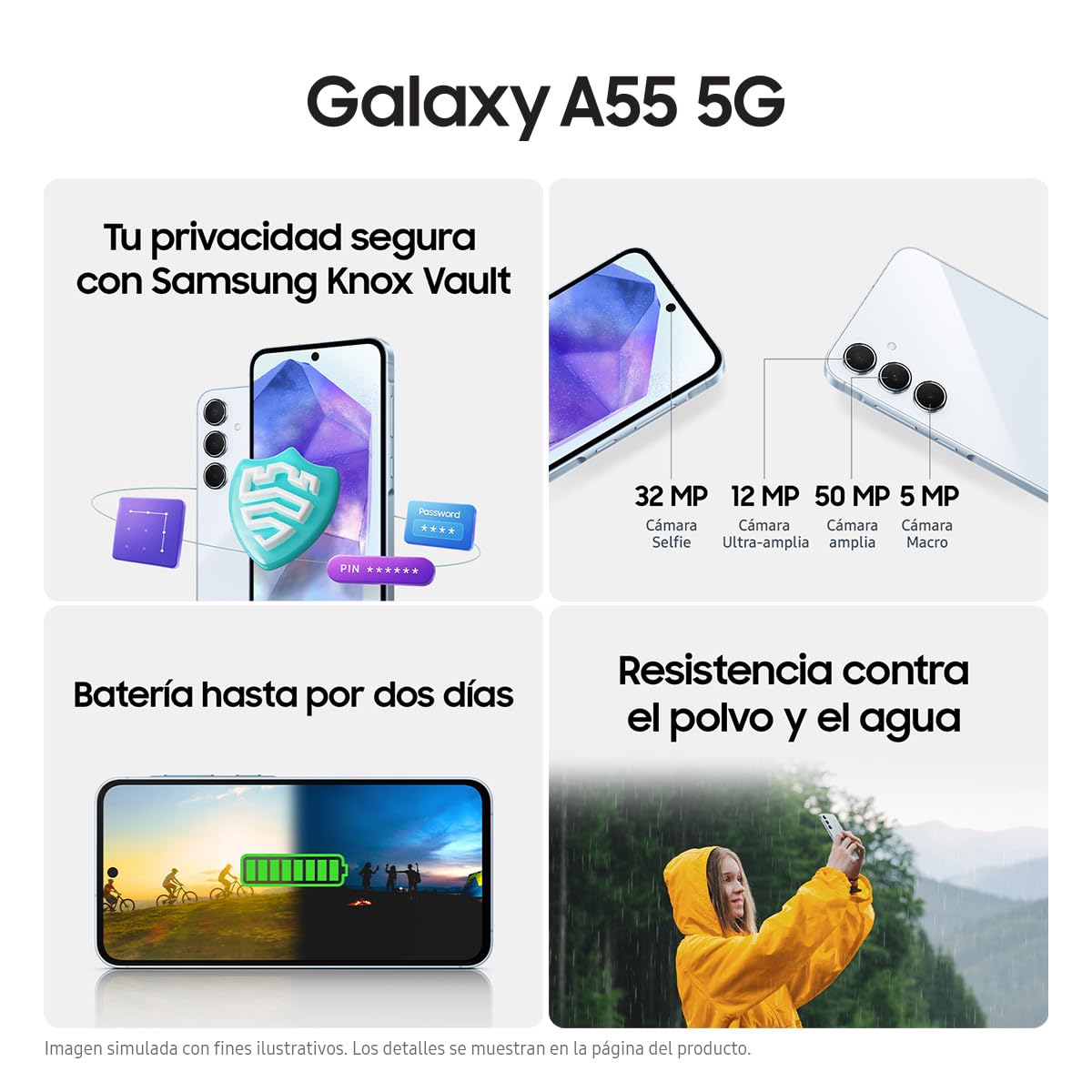 Foto 3 pulgar | Smartphone Samsung Galaxy A55 5g Dual Sim 256 Gb 8 Gb Ram - Venta Internacional