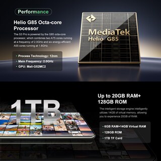 Foto 3 | Smartphone Fossibot S3 Pro Desbloqueado de 20 gb+128 gb 64 mp+8 mp+2 mp - Venta Internacional