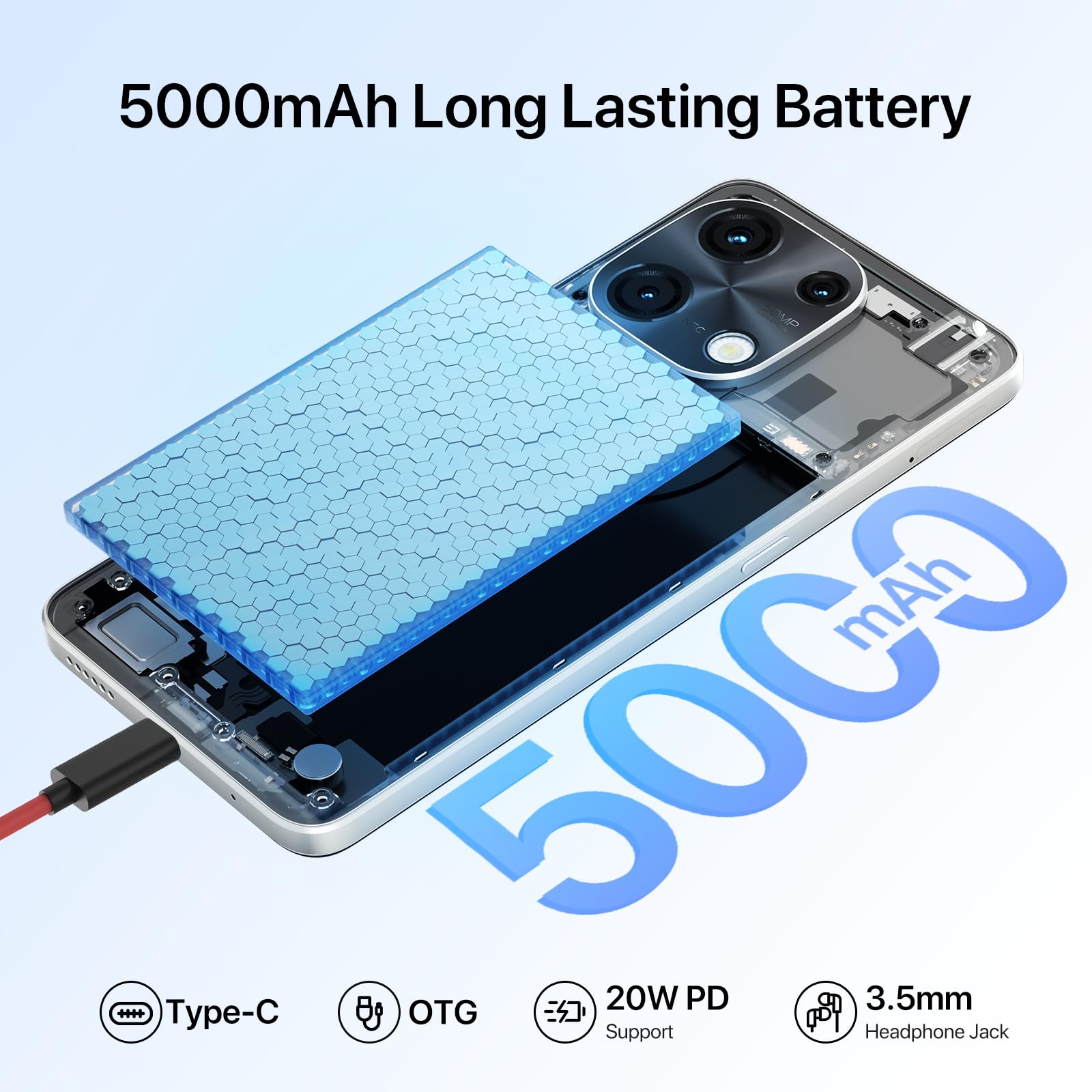 Foto 5 | Smartphone Umidigi Note 100 6 Gb de Ram 128 Gb de Rom Cámara de 50 mp - Venta Internacional