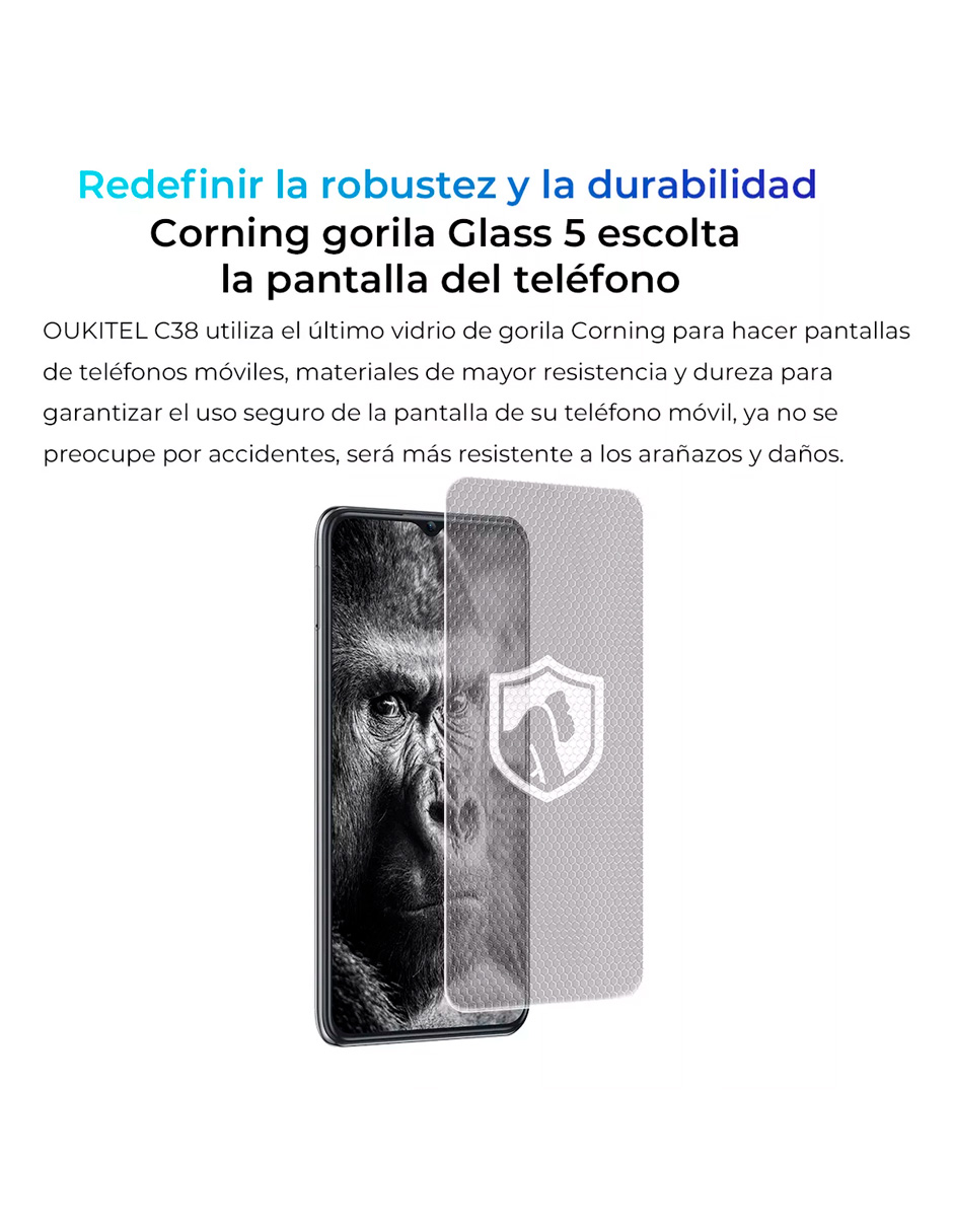 Foto 6 pulgar | Celular Oukitel C38 Liberado Dual Sim 256 GB Blanco