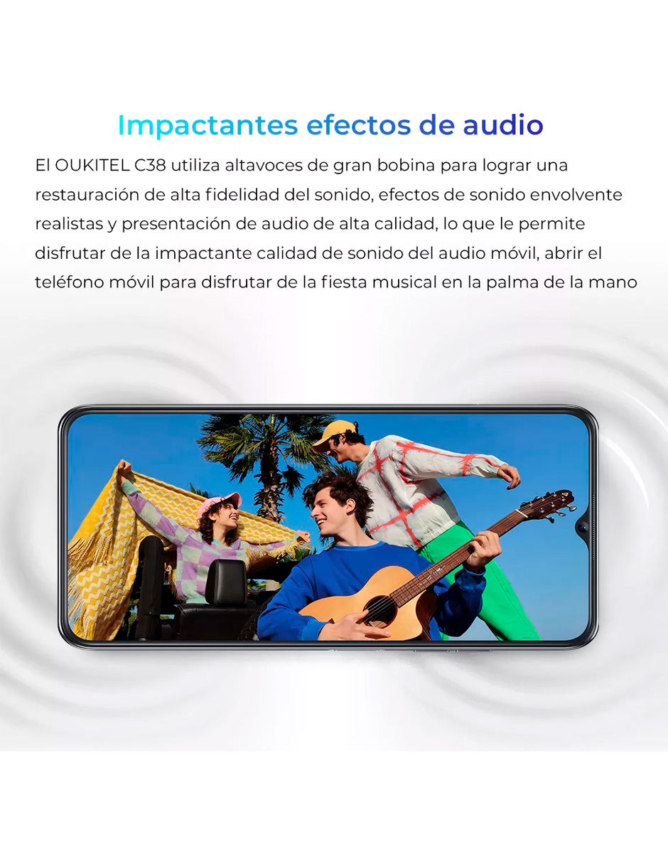 Foto 9 pulgar | Celular Oukitel C38 Liberado Dual Sim 256 GB Blanco