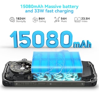 Foto 2 | Celular Blackview Bv9300 Pro Liberado 24 Gb Negro-Venta Internacional